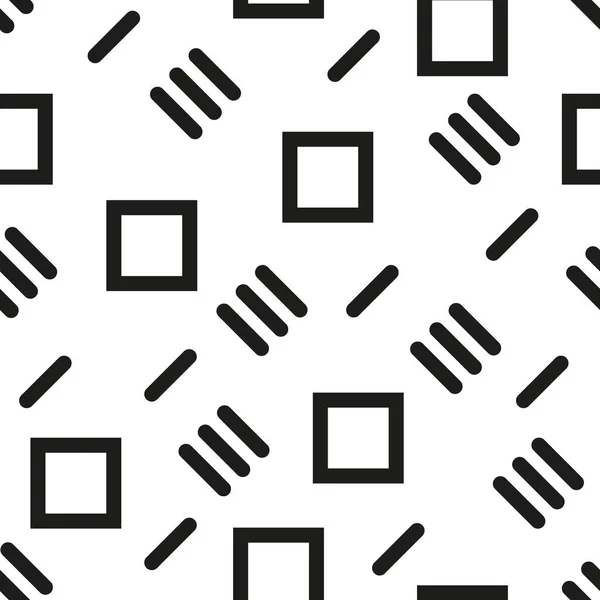 Geometryczny Bezszwowy Wzór Monochromatyczne Tło Stylu Memphis Ilustracja Wektora Tekstura — Wektor stockowy