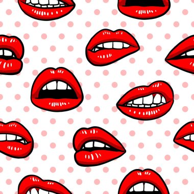 Dudakları olan kusursuz bir şekil. El çizimi çizimi. Yazdırma dokusu.