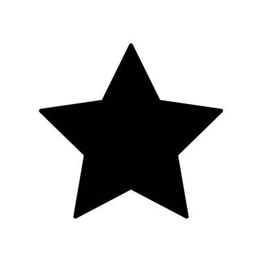 Yıldız ikonu. Beyaz arka planda tek bir nesne var. Geceliğin sembolü. Web tasarımı için element. Vektör illüstrasyonu