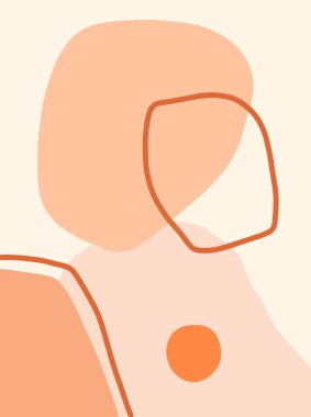 Soyut arkaplan. Yüzyıl ortası sanat baskısı. Ev dekoru. Sosyal medya şablonu.