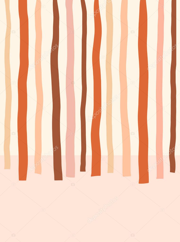 Abstract background. Modern terracotta poster. Home decor. Vector illustration.