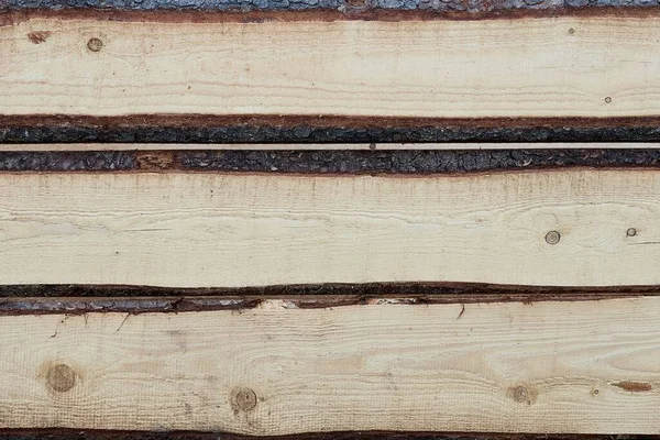 Three nailed boards, horizontal close-up