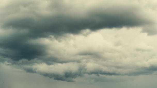 Formación Nubes Lluvia Frunciendo Ceño Nubes Oscuras Movimiento Rápido — Vídeos de Stock