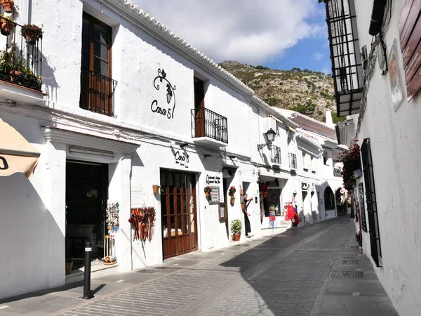 Mijas Februari 2018 Winkelstraat Mijas Één Van Mooiste Witte Dorpen — Stockfoto