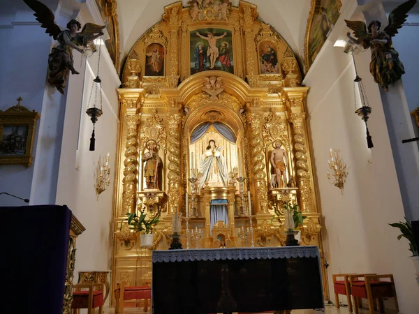 Mijas Fevereiro 2018 Altar Igreja Mijas Uma Das Mais Belas — Fotografia de Stock