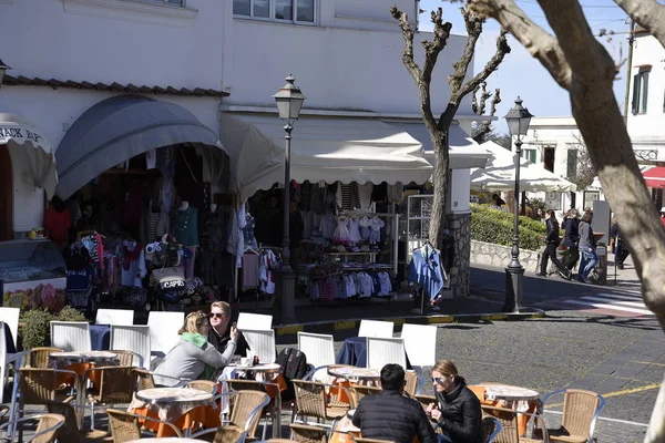 Main Square Anacapri High Point Isle Capri Bay Naples Italy — Stock Photo, Image