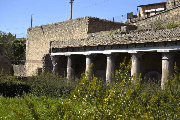 Herculaneum Veya Ercolana Napoli Talya Yakınındaki Pompeii Içinde Vesuvius Patlama — Stok fotoğraf