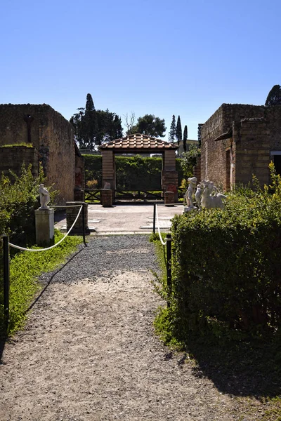 Herculaneum Ercolana Buurt Van Napels Italië Niet Begraven Door Vallende — Stockfoto