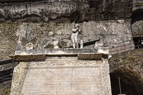 Herculaneum Ercolana Buurt Van Napels Italië Niet Begraven Door Vallende — Stockfoto