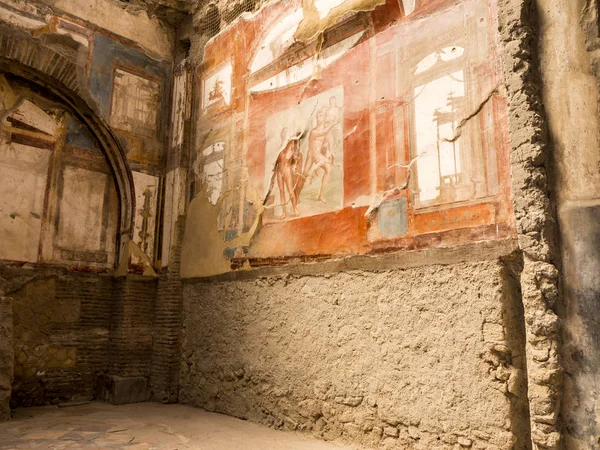 Herculaneum Eller Ercolana Nära Naples Italien Begravdes Inte Fallande Stenar — Stockfoto