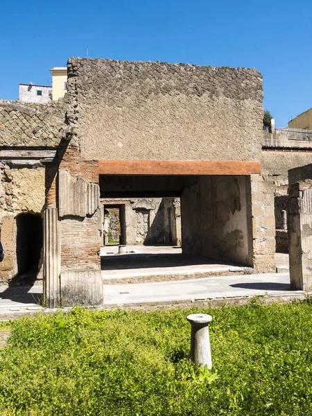 Herculaneum Illetve Ercolana Közelében Nápoly Olaszország Nem Temették Eső Sziklák — Stock Fotó