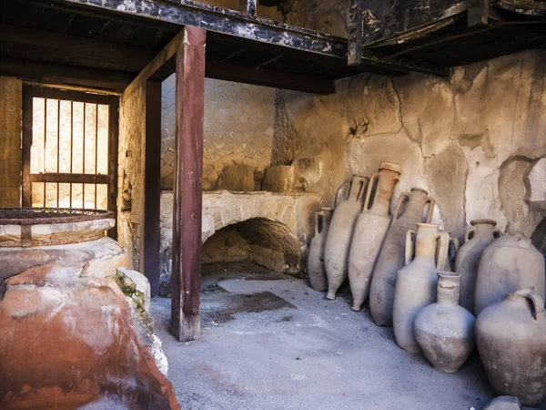 Herculaneum Ercolana Buurt Van Napels Italië Niet Begraven Door Vallende — Stockfoto