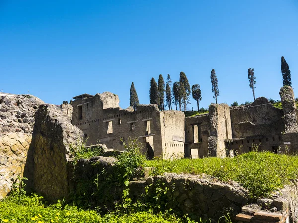 Herculaneum Eller Ercolana Nära Naples Italien Begravdes Inte Fallande Stenar — Stockfoto