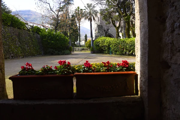 Esta Villa Rufolo Ravello Está Bem Acima Costa Amalfitana Sul — Fotografia de Stock