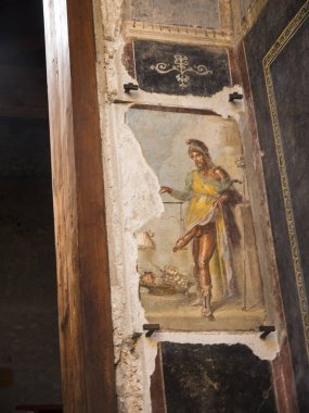 Bir kez de iyi şanslar sembolü Roma şehir Pompei Napoli güneyinde Vezüv Ayrıca İtalya Napoli yakınındaki gölgesi altında gömülü