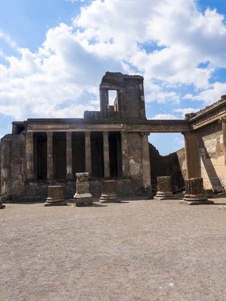 Basilikan Eller Mötesplats Den Gång Begravda Romerska Staden Pompeji Söder — Stockfoto