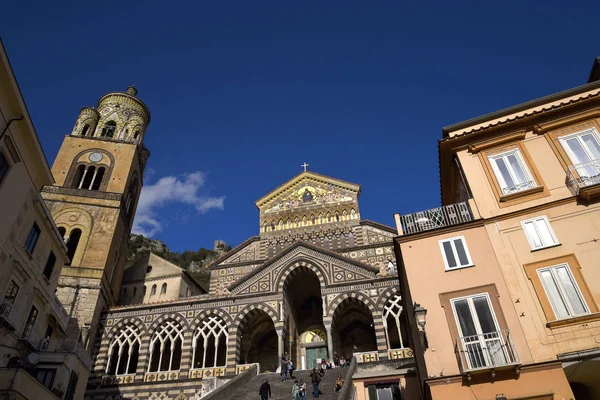 Amalfi Campania Italy Glittering Andrew Cathedral Amalfi Кафедральный Собор Датируется — стоковое фото