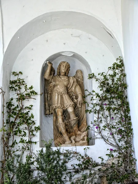 Statue Dans Jardin Une Villa Anacapri Sur Île Capri Dans — Photo