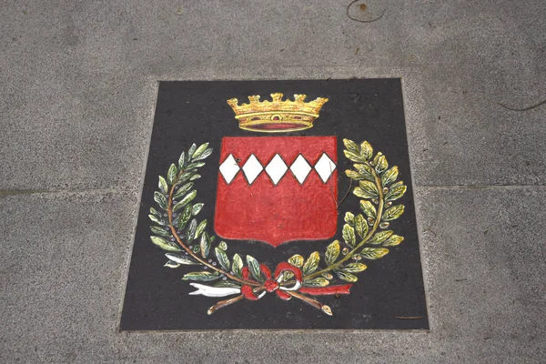 Heraldic Emblem Sorrento Which Small City Campania Italy Popular Tourist — Stock Photo, Image
