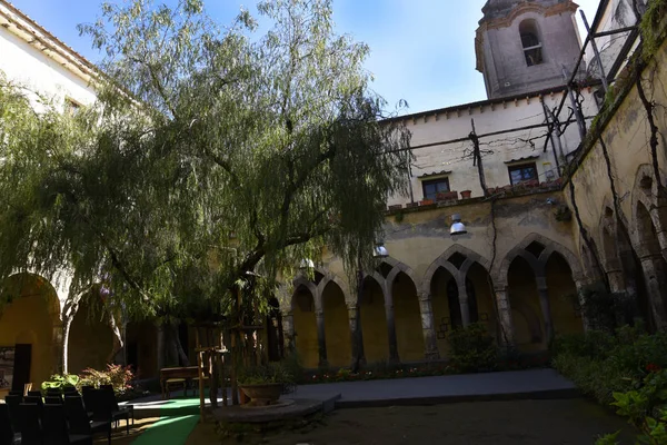 Cloisters Franciscan Church Sorrento Which Small City Campania Italy Popular — Stock Photo, Image