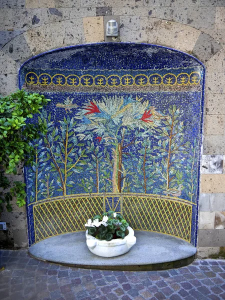 Mosaic Old Town Sorrento Which Small City Campania Italy Popular — Stock Photo, Image