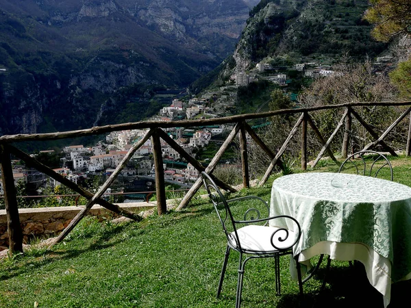 Ravello Hoog Boven Amalfikust Zuid Italië Het Dat Een Mooie — Stockfoto
