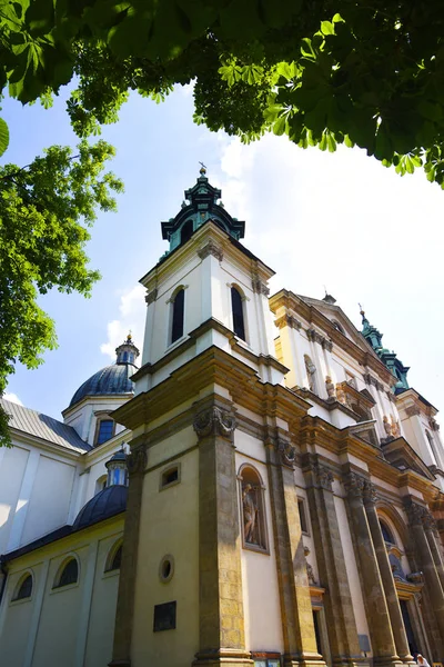 Kościół Świętej Anny Zabytkowym Centrum Krakowa Jest Czołowym Przykładem Architektury — Zdjęcie stockowe