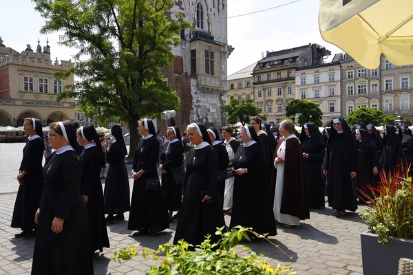 Corpus Christi Processions Krakow Poland Every Year May Poland Catholic — Stock Photo, Image