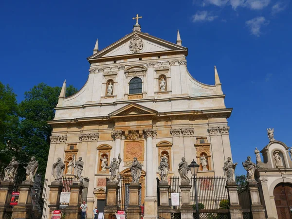 Eglise Saint Pierre Saint Paul Cracovie Pologne Avec Fabuleuse Façade — Photo