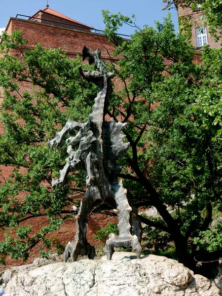 주기적으로 폴란드에 Wawel 성곽의 화재를 이들이 사랑합니다 — 스톡 사진