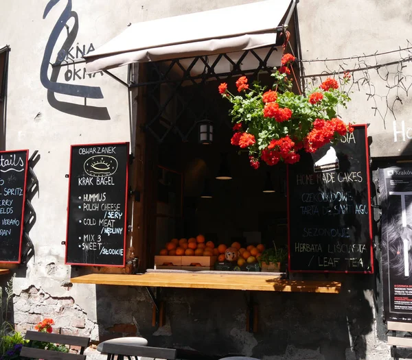 Rua Distrito Kazimierz Área Judaica Cidade Polônia Kazimierz Recuperou Hoje — Fotografia de Stock