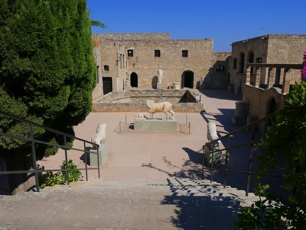 Rhodes Old Town Resembles Time Capsule Double Ring High Walls — Stock Photo, Image