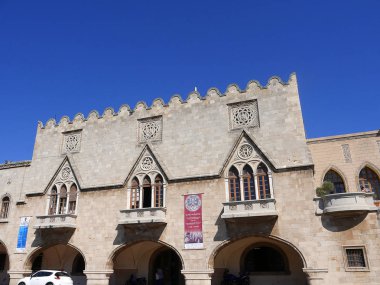 Mimari detaylar Yunan Oniki Ada Rodos Adası Rodos Adası. Rhodes tüm adalardan yönetir ili bu