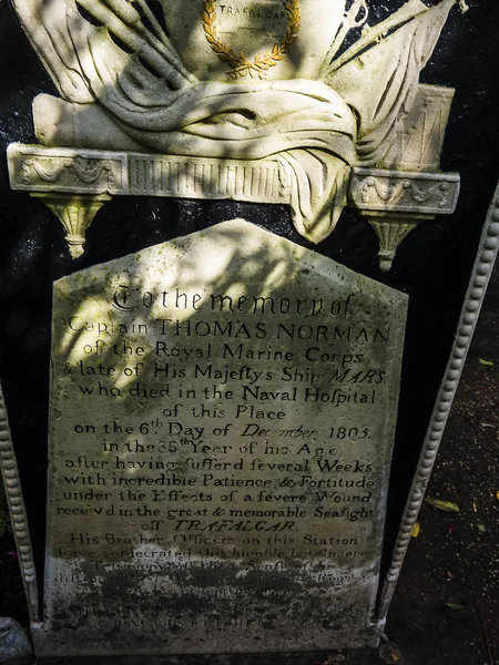 Der Trafalgar Friedhof Vor Den Toren Der Stadt Auf Dem — Stockfoto
