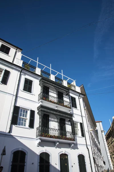 Arquitetura Decorações Natal Rua Principal Rocha Gibraltar Entrada Para Mar — Fotografia de Stock