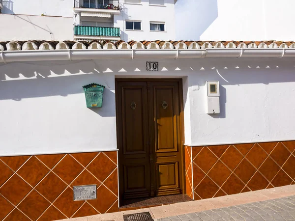 Mimari Nerja Costa Del Sol Güney Spanya Bir Büyük Tatil — Stok fotoğraf