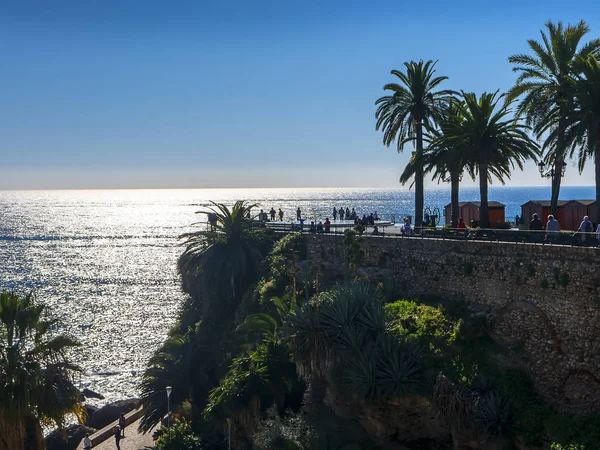 Balcón Europa Mirador Desde Que Pueden Ver Siete Millas Costa —  Fotos de Stock