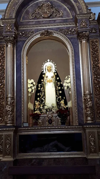 교회의 스페인에서 코스타 안달루시아 영역의 영역에 동상의 대부분 행렬에서 됩니다 — 스톡 사진