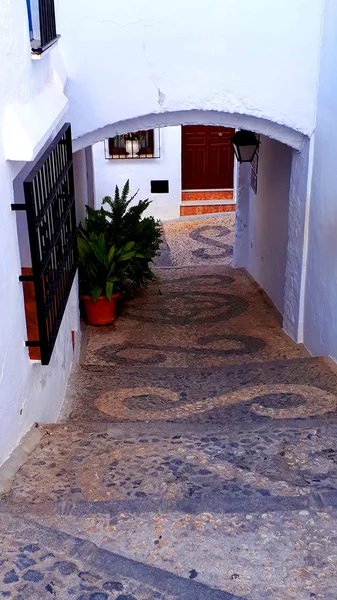 Frigiliana Uno Los Pueblos Blancos Más Bellos Zona Sur España — Foto de Stock