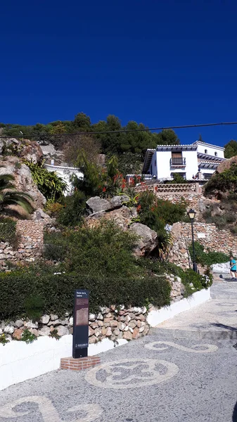 Frigiliana Jest Jednym Najpiękniejszych Miasteczek Białego Obszaru Południowej Hiszpanii Andaluzji — Zdjęcie stockowe