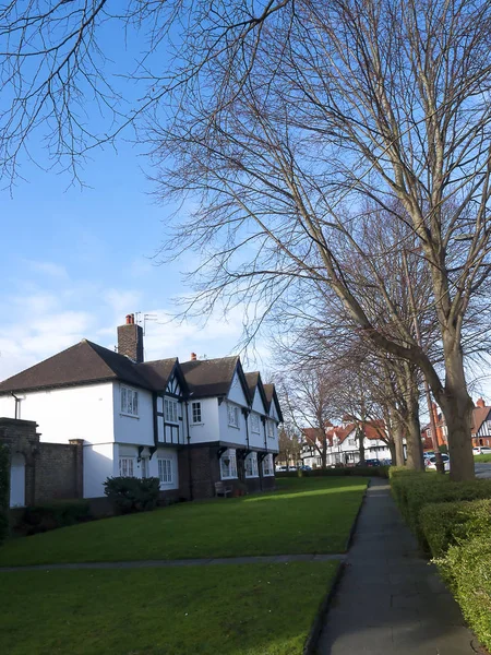 Domy Modelu Vesnice Port Sunlight Nedaleko Liverpoolu Vytvořil William Hesketh — Stock fotografie