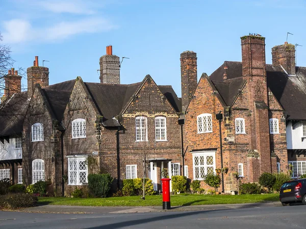 Casas Pueblo Modelo Port Sunlight Cerca Liverpool Creado Por William — Foto de Stock