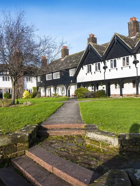 Domy Modelu Vesnice Port Sunlight Nedaleko Liverpoolu Vytvořil William Hesketh — Stock fotografie