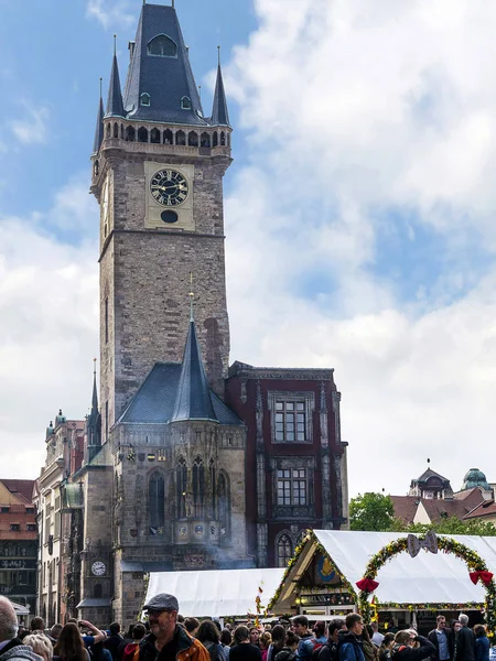 Věž Staré Radnice Starém Náměstí Praze Hlavní Město České Republiky — Stock fotografie