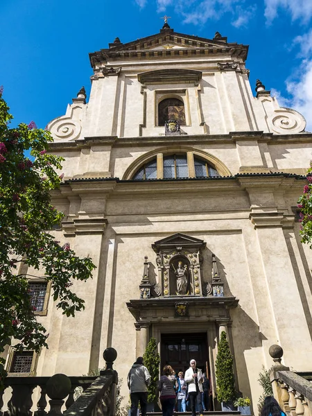 Arkitektonisk Detalj Kyrkan Spädbarnet Prague Prague Huvudstad Den Tjeckiska Republiken — Stockfoto