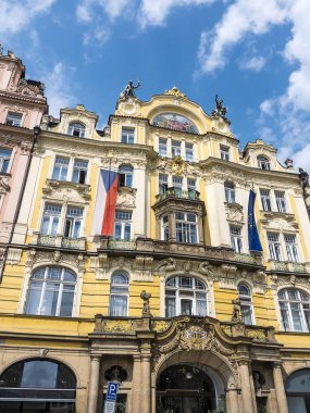 Çek Cumhuriyeti Prag'da güzel Mimari detayları. Bu harika şehirde birçok stilleri ve orijinal özellikleri vardır