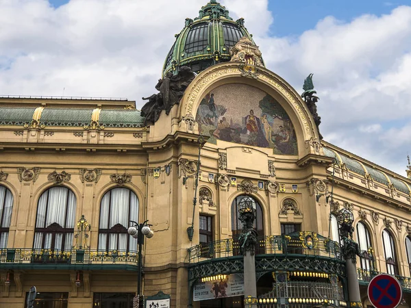 Torre Pólvora Ayuntamiento Praga Capital República Checa Casa Municipal Edificio — Foto de Stock