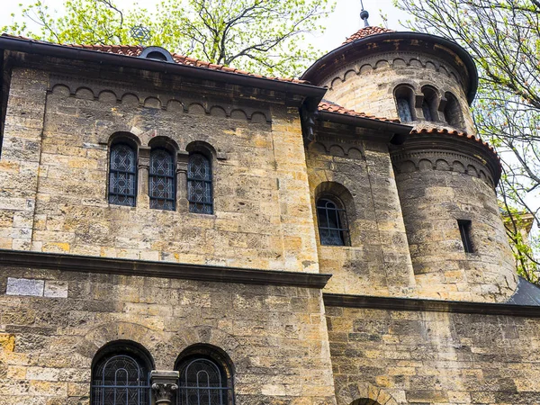 Prag Daki Yahudi Mahallesi Josefov Vardır Maisel Sinagogu Spanyol Sinagogu — Stok fotoğraf