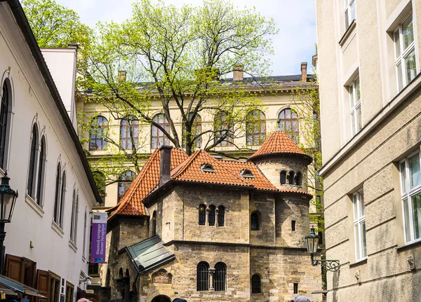 Bairro Judeu Josefov Praga Tem Seis Sinagogas Incluindo Sinagoga Maisel — Fotografia de Stock