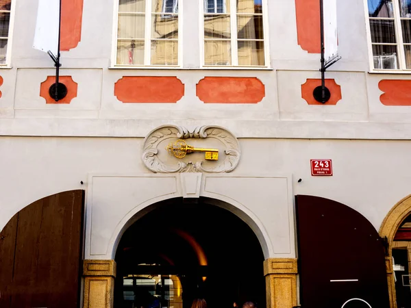 Schöne Architektonische Details Prag Der Tschechischen Republik Gibt Viele Stile — Stockfoto